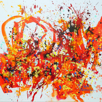 Pintura titulada "The dance of autumn" por Marta Zawadzka, Obra de arte original, Acrílico Montado en Bastidor de camilla de…