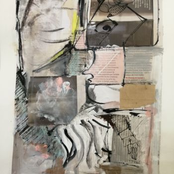 Collages intitulée "Territoires de trav…" par Martin Jobert, Œuvre d'art originale, Collages