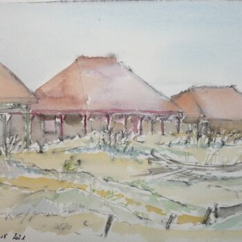 Painting titled "Maison Claumanette…" by Martin Jobert, Original Artwork, Watercolor