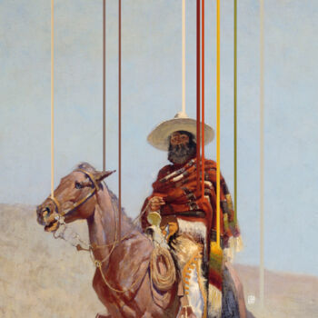 Estampas & grabados titulada "A mexican Vaquero" por Martín Sigwald, Obra de arte original, Trabajo Digital 2D