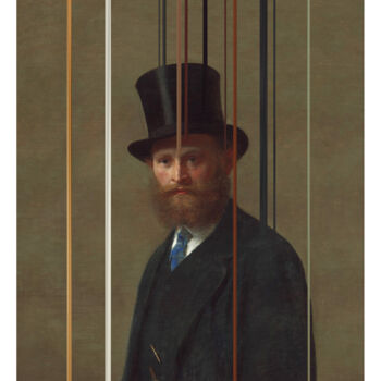 Druckgrafik mit dem Titel "Édouard Manet" von Martín Sigwald, Original-Kunstwerk, Digitale Malerei