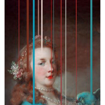 Druckgrafik mit dem Titel "A Young Lady with a…" von Martín Sigwald, Original-Kunstwerk, Digitaldruck