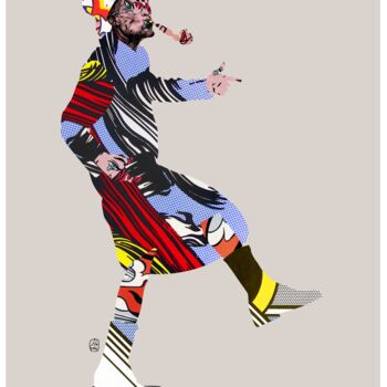 Arte digital titulada "Pipe Man" por Martín Sigwald, Obra de arte original, Trabajo Digital 2D