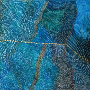 Pintura titulada "The blue space" por Martina Dupont, Obra de arte original, Acrílico Montado en Bastidor de camilla de made…