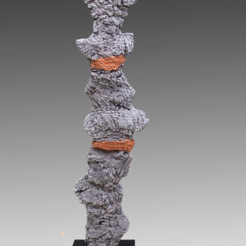 Sculpture intitulée "Eclosion minérale m…" par Martine Camors, Œuvre d'art originale, Terre cuite