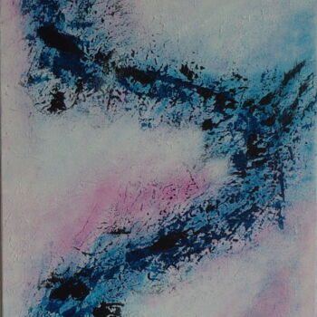 Painting titled "VAGUE" by Martine Nexon, Original Artwork, Acrylic Mounted on Wood Stretcher frame