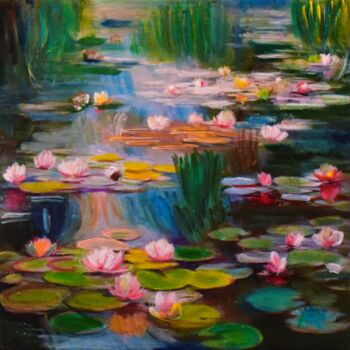 绘画 标题为“In these lilies of…” 由Martine Weber, 原创艺术品, 丙烯