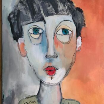 Malerei mit dem Titel "OLYMPE" von Martine Flory, Original-Kunstwerk, Acryl