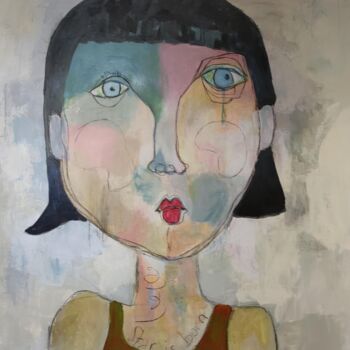 Peinture intitulée "MADONNA" par Martine Flory, Œuvre d'art originale, Acrylique