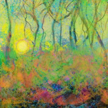 Картина под названием "Wild Botanical - Su…" - Martyn Dymott, Подлинное произведение искусства, Цифровая живопись