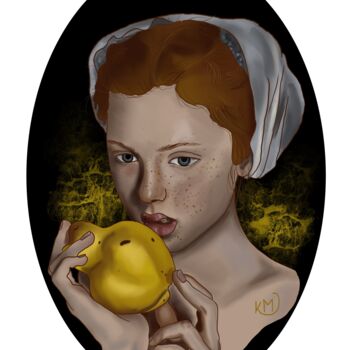 Digital Arts titled "Dutch Girl" by Martyna Kopczak (M-art), Original Artwork, 2D Digital Work