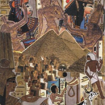 Collages titulada "ancient egypt" por Marvin Rodrigues, Obra de arte original, Collages