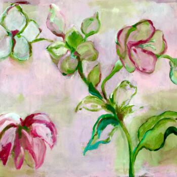 Peinture intitulée "Hellebore Dreams" par Mary Downe, Œuvre d'art originale, Huile