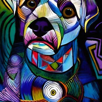 Digital Arts titled "Dog fidelity" by Maryna Sevastyanova, Original Artwork, Digital Painting
