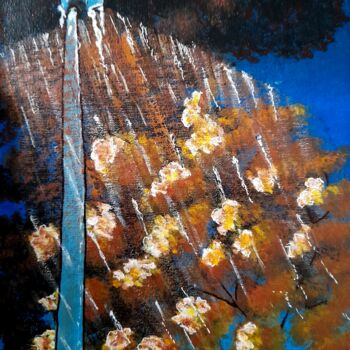 Painting titled "Night street origin…" by Maryna Yasar, Original Artwork, Acrylic