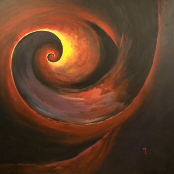 Pintura titulada "Spirale de Fibonacci" por Maryse Billaud, Obra de arte original, Acrílico Montado en Bastidor de camilla d…