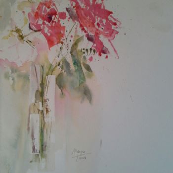 Painting titled "Bellissima rose" by Maryse Tisnés, Original Artwork