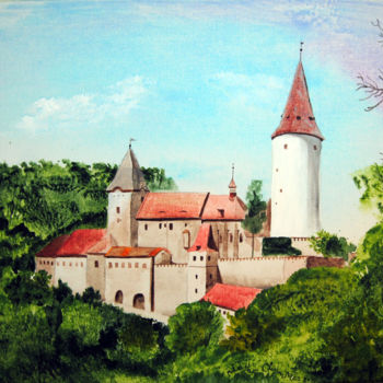 「Krivoklat」というタイトルの絵画 Masha Chammasによって, オリジナルのアートワーク, アクリル