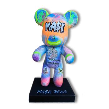 「Exclusive MA$K Bear…」というタイトルの彫刻 Ma$Kによって, オリジナルのアートワーク, アクリル