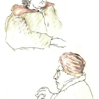 Zeichnungen mit dem Titel "visage_21" von Matheus Gorovitz, Original-Kunstwerk, Digitaldruck