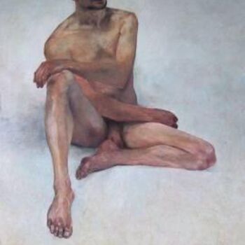 绘画 标题为“homme assis” 由Mathieu Weemaels, 原创艺术品, 油