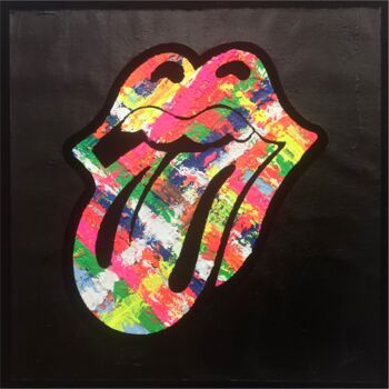 Painting titled "ROLLING STONES" by Matteo Calconi, Original Artwork, Screenprinting