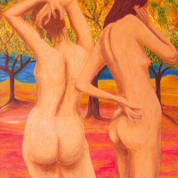 Pintura titulada "Bathers." por Mauricio Galarza Madrid, Obra de arte original, Oleo