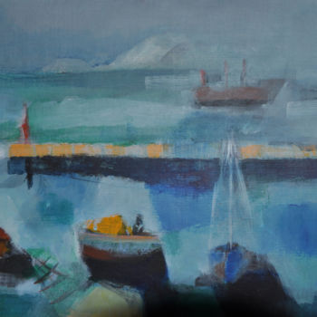 Malerei mit dem Titel "pescatori in porto" von Maurizio Aprea, Original-Kunstwerk, Acryl