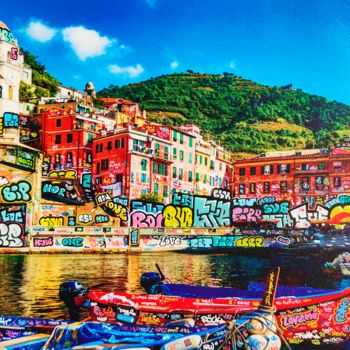 Painting titled "VIC Cinque Terre" by Maxime Blachère, Original Artwork, Acrylic