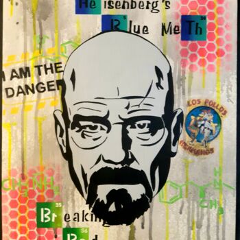 Schilderij getiteld "Breaking Bad" door Maxime Mourer-Klein, Origineel Kunstwerk, Acryl Gemonteerd op Frame voor houten bran…