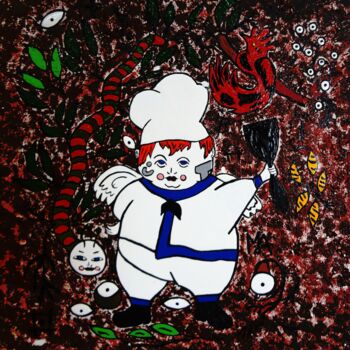 Painting titled "Chocolate - #artist…" by Mayron Allmeida, Original Artwork, Acrylic