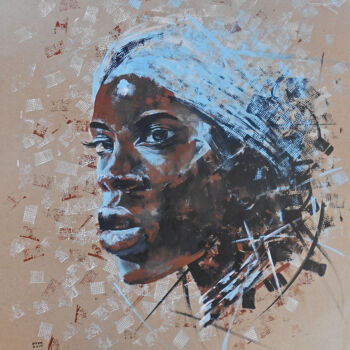 Картина под названием "Linda" - Mbongeni, Подлинное произведение искусства, Акрил