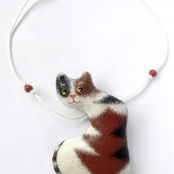 Ремесла под названием "подвеска "Котик" 3" - Marie Chekunina, Подлинное произведение искусства
