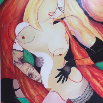 Pintura titulada "variante érotique -…" por Matray Marie-Christine, Obra de arte original, Oleo