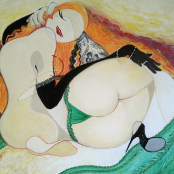 Painting titled "variante erotique -…" by Matray Marie-Christine, Original Artwork