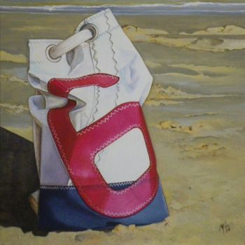 Peinture intitulée "tous à la plage" par M'Do, Œuvre d'art originale, Acrylique