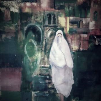Painting titled "Darkness" by Mehdi Abtroun, Original Artwork, Acrylic