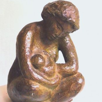 Sculptuur getiteld "FEMME ENFANT" door Melanie Quentin, Origineel Kunstwerk, Metalen