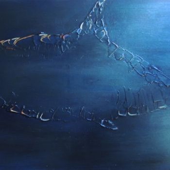 Malerei mit dem Titel "Le grand bleu" von Mélissa Sadjan, Original-Kunstwerk, Acryl