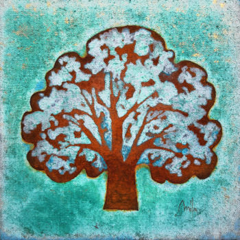 "rusty tree 8" başlıklı Tablo Mélou tarafından, Orijinal sanat, Akrilik