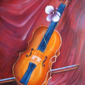 绘画 标题为“Le violon et l'orch…” 由Marie France Mateu, 原创艺术品