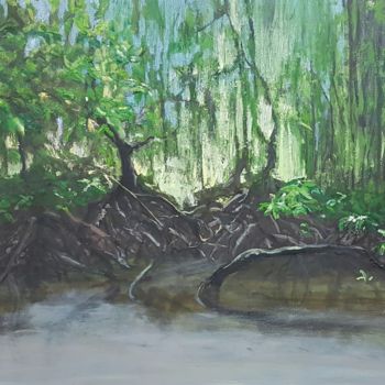 제목이 "Touch of mangra For…"인 미술작품 Maria Mikhaylova-Goldman로, 원작, 기름 나무 들것 프레임에 장착됨