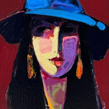"Portrait of a Girl…" başlıklı Tablo Mher Chatinyan tarafından, Orijinal sanat, Petrol