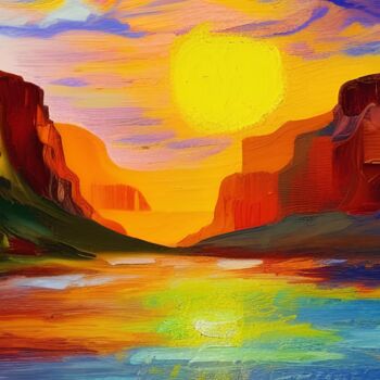 数字艺术 标题为“Grand canyon 000001…” 由Michael C Bertsch, 原创艺术品, 数字油画