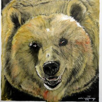 Painting titled "NOUNOURS" by Michel Cendra-Terrassa, Original Artwork, Watercolor