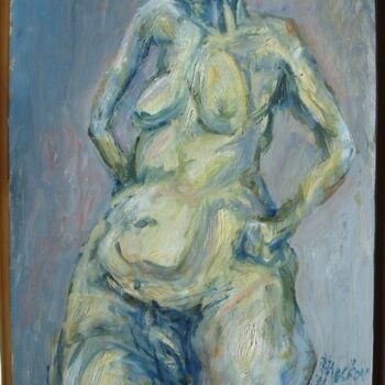 Painting titled "ANNIE C." by Michel Moskovtchenko, Original Artwork, Oil