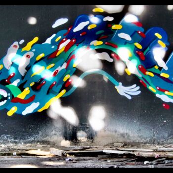 Photographie intitulée "Poisson vole" par Michel Paulin, Œuvre d'art originale, Photographie numérique