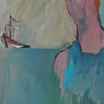 Peinture intitulée "marin pêcheur 2" par Michel Rajchenbach, Œuvre d'art originale, Huile