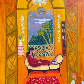 Painting titled "Goa, room with a vi…" by Michel Testard, Original Artwork, Acrylic Mounted on Wood Stretcher frame