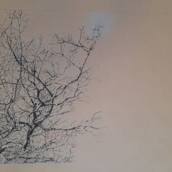 Dessin intitulée "Grandes Branches 4…" par Michèle Caranove, Œuvre d'art originale, Encre